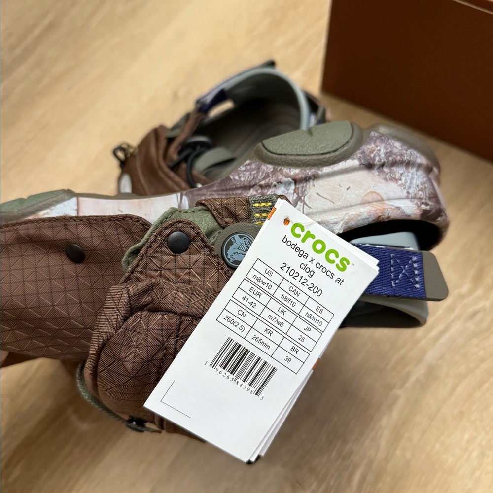 NWT CROCS x BOTEGA CLASSIC ALL-TERRAIN CLOG Size M8 / W10 chocolate - Picture 5 of 9